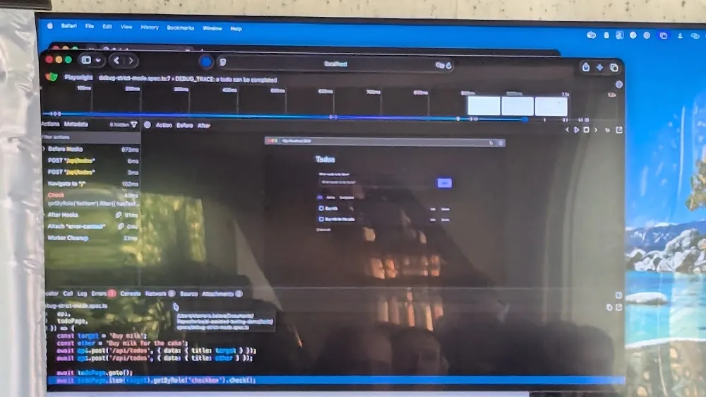 BrowserStack Meetup Amsterdam 2026 — The two talks: Eleonora Belova on Claude + Playwright, and Robert Jadoenandansing on Generative AI in QA (photo 1)