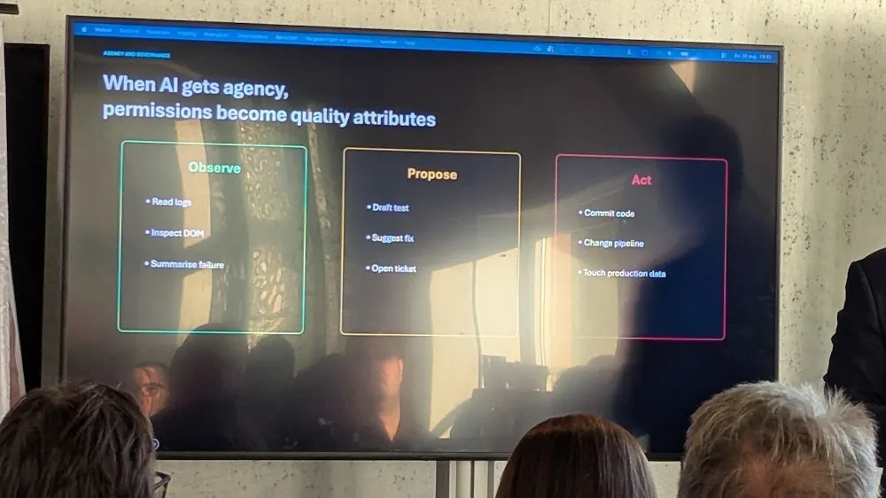 BrowserStack Meetup Amsterdam 2026 — Dinner and hallway-track conversations on where AI-driven quality engineering is heading (photo 1)