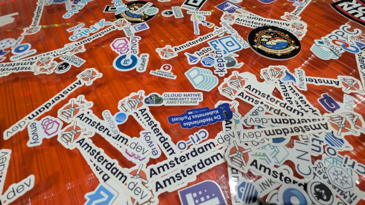 Sticker table with Istio, Keptn, Amsterdam.dev and more