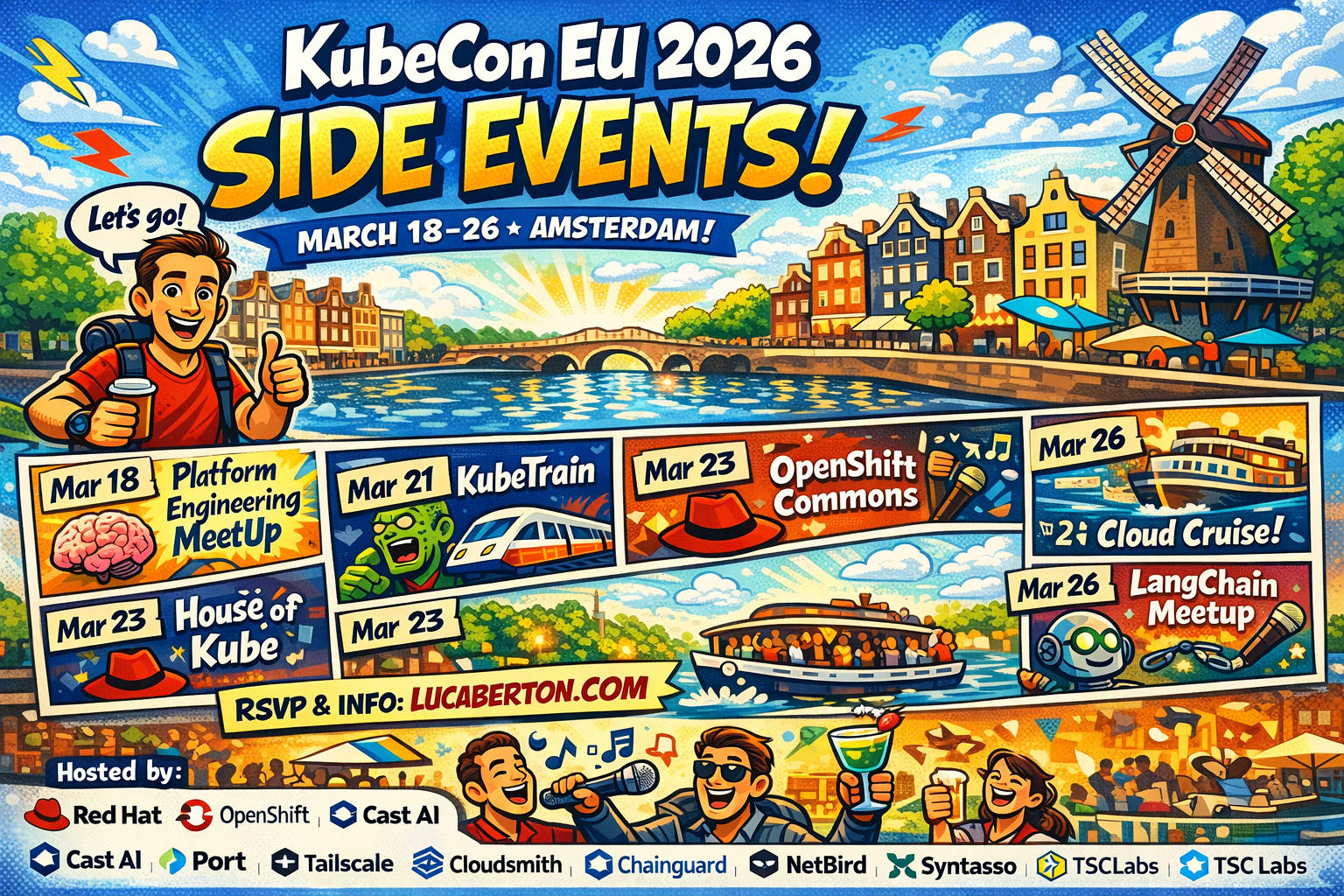 KubeCon Europe 2026 side events and parties in Amsterdam