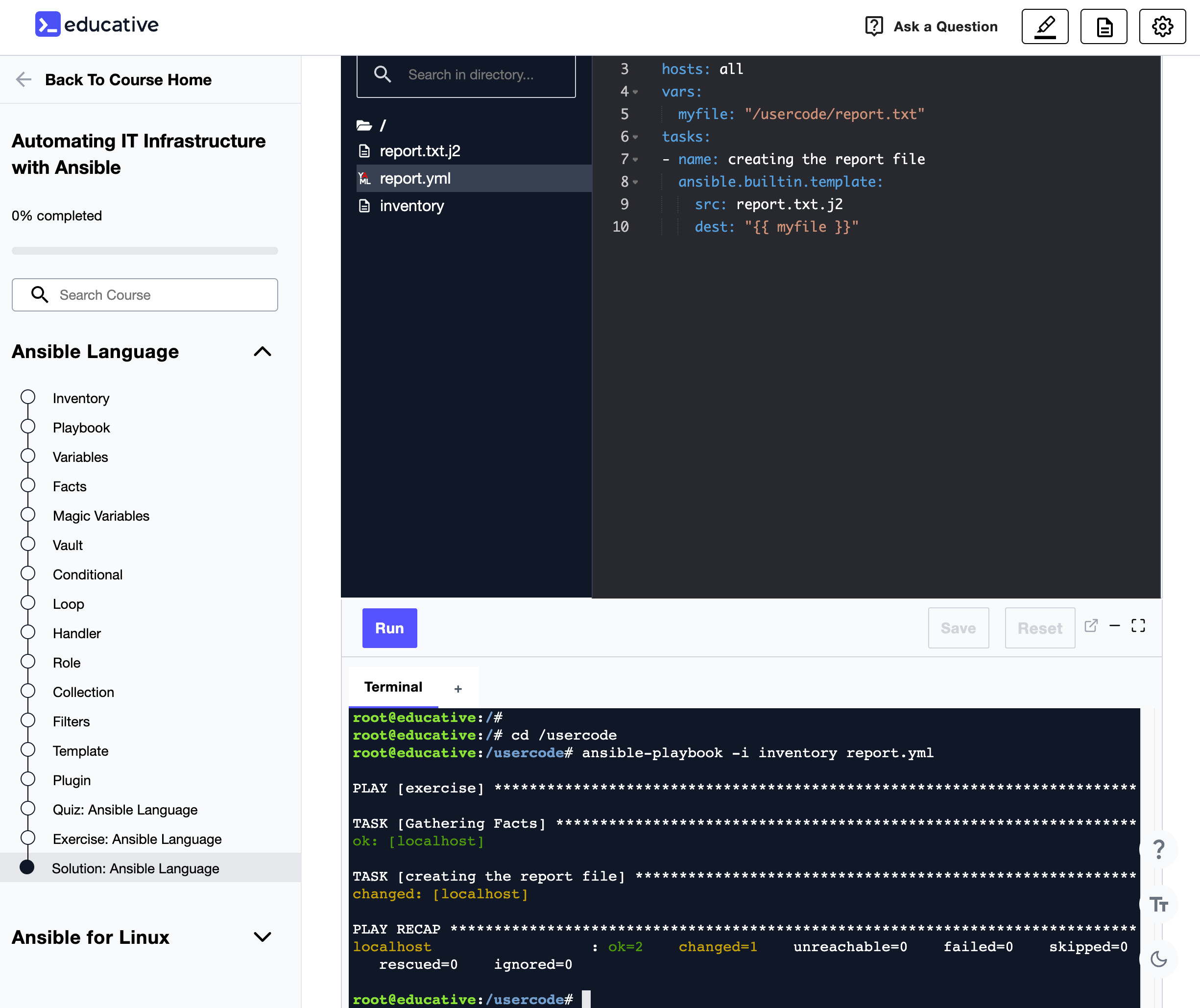 Ansible Automation course cover