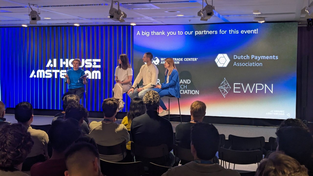 A big thank you to our partners slide listing World Trade Center Amsterdam, Dutch Payments Association, Holland Fintech Association and EWPN at AI House Amsterdam