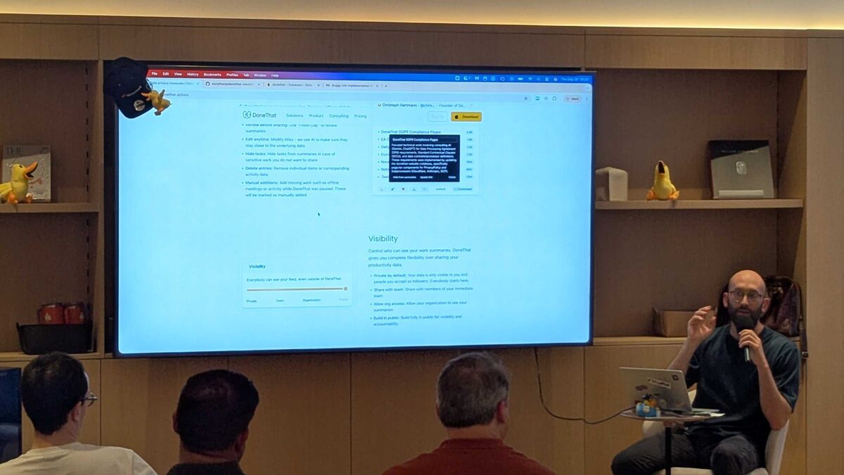 Full house at NIO House — 30+ AI practitioners for demo night