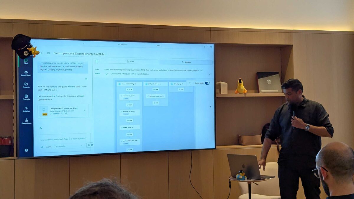 Full house during Solace demo at NIO House