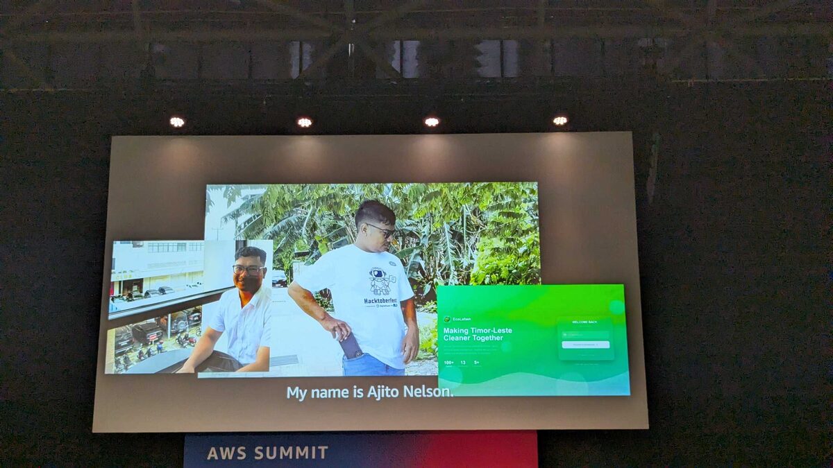 Ajito Nelson and team with the EcoLafaen platform — Making Timor-Leste Cleaner Together
