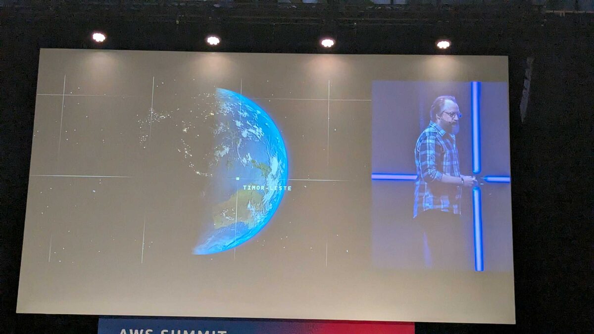 Global infrastructure visualization showing Timor-Leste region