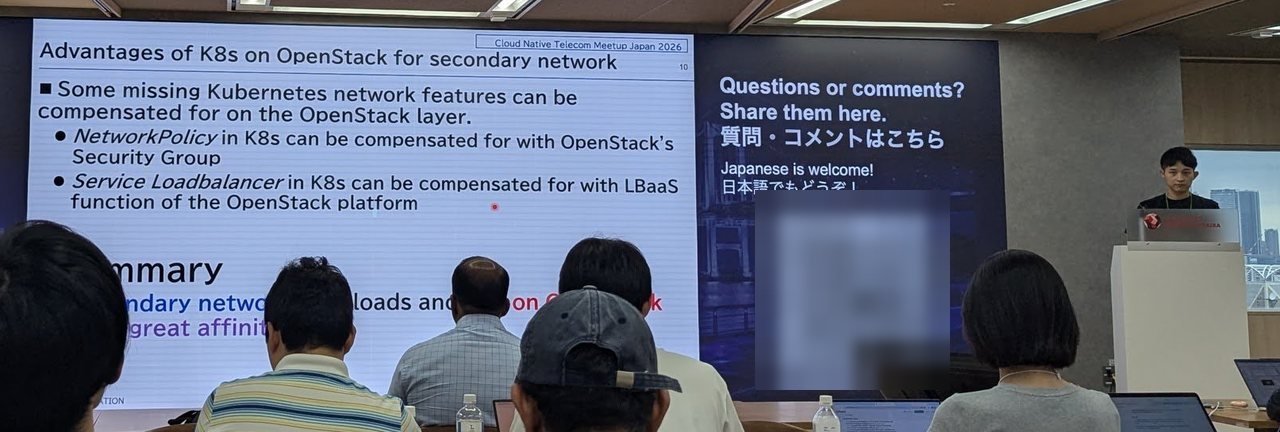 Slide: Advantages of K8s on OpenStack for secondary network, from the KDDI talk