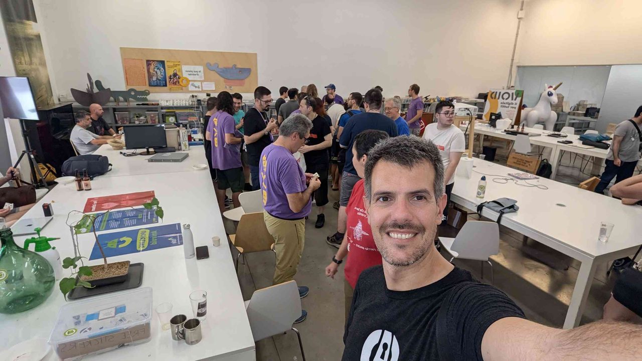Hands raised during a session — the energy is palpable