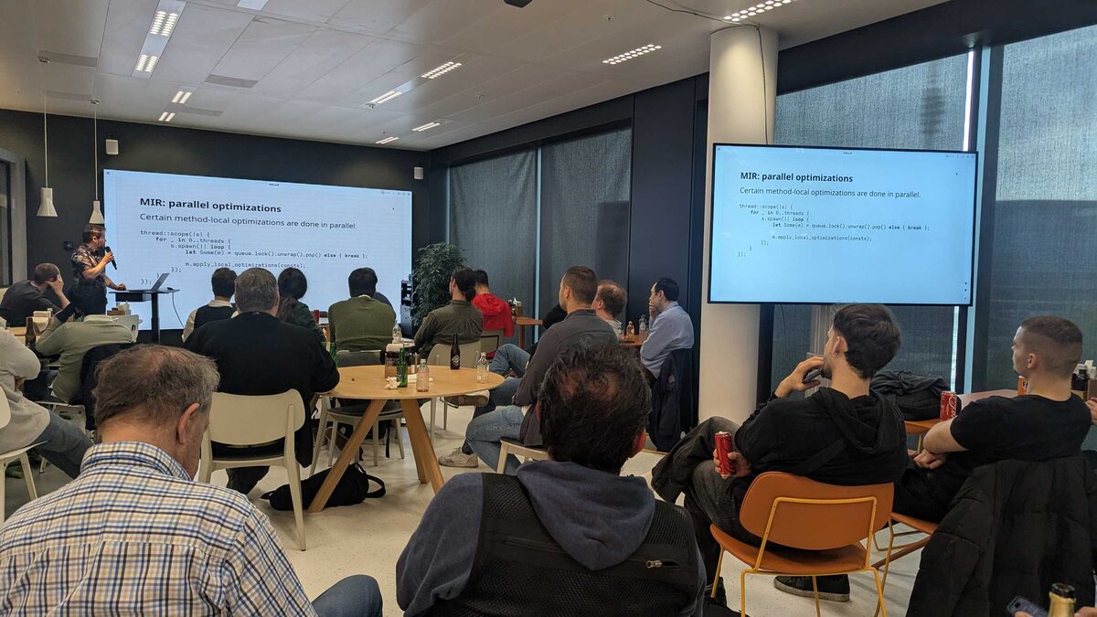 Inko meetup — 1500+ line match statement that lowers MIR to LLVM
