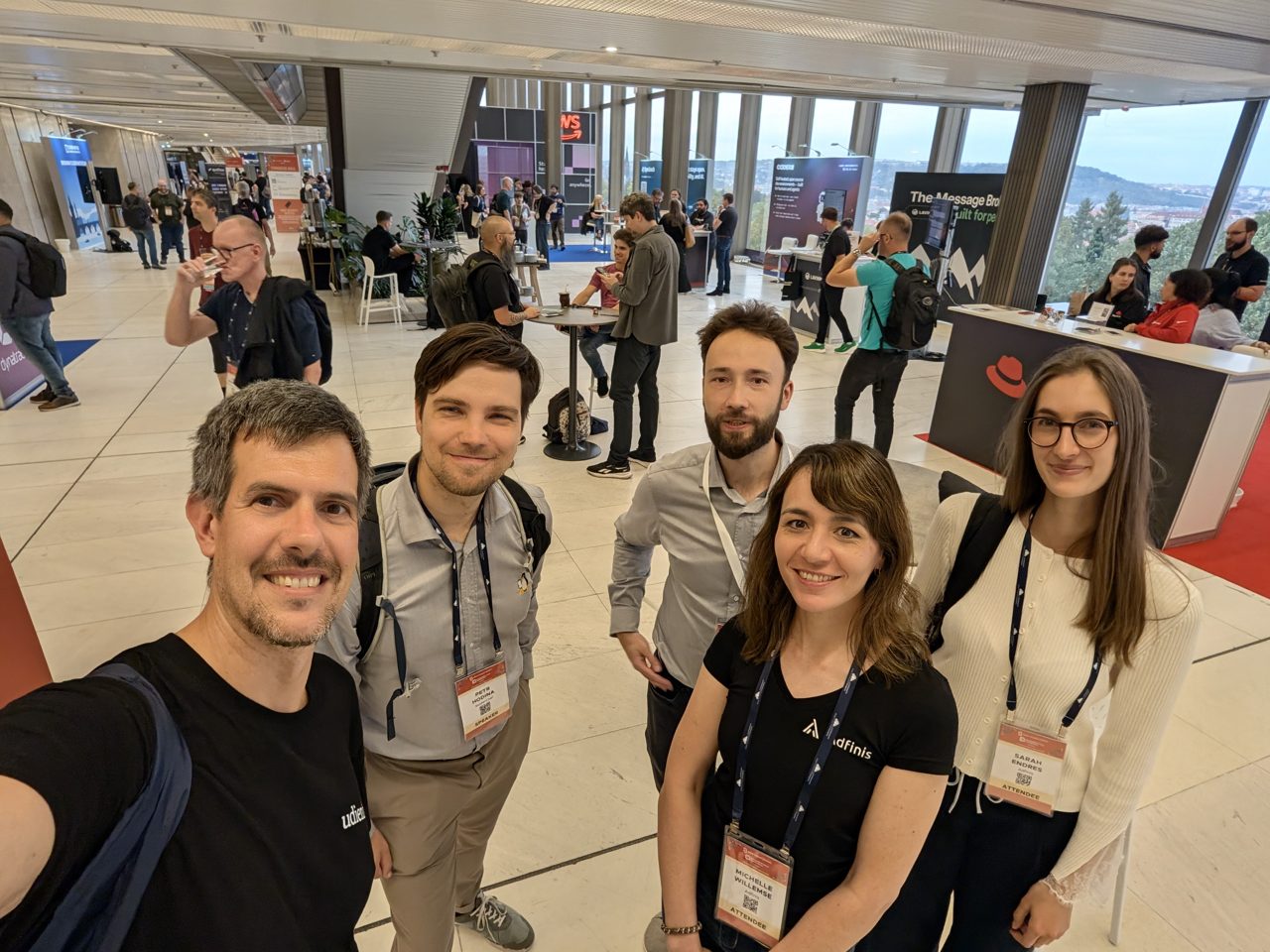 Luca Berton with Petr Hodina, Michelle Willemse and other attendees