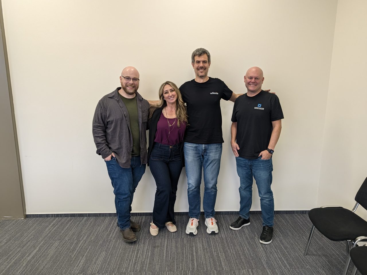 Luca Berton with the CNCF team after the Udienza recording