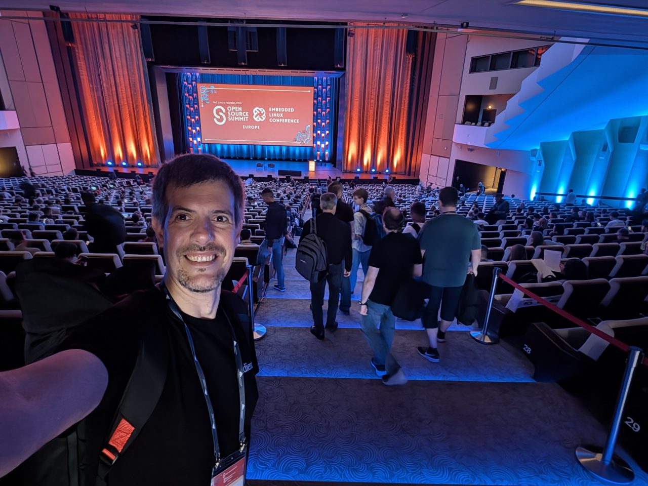 Luca Berton in the Congress Hall before the opening keynotes