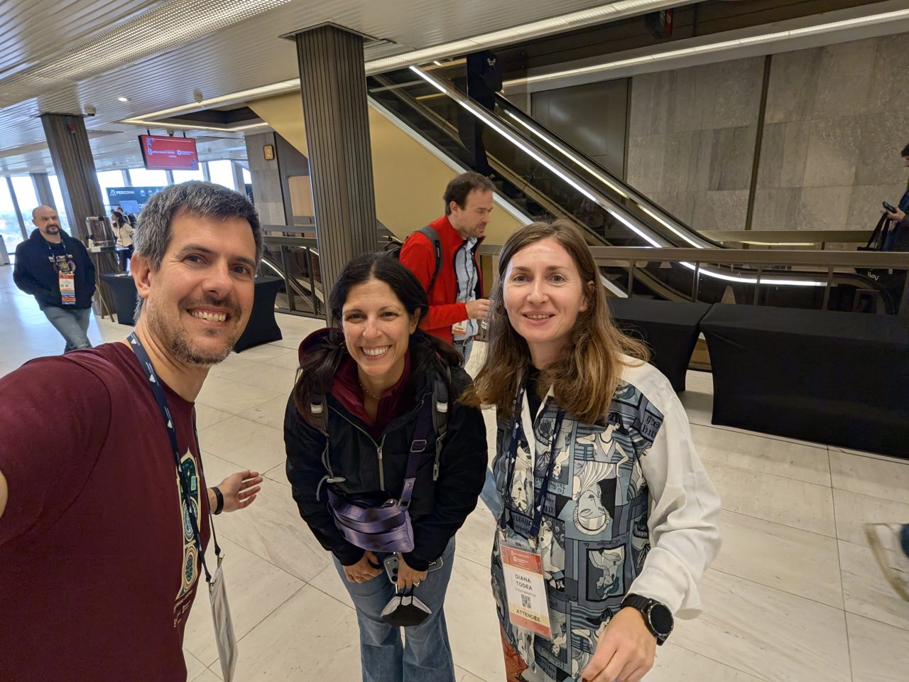 Luca Berton with Diana Todea and another attendee