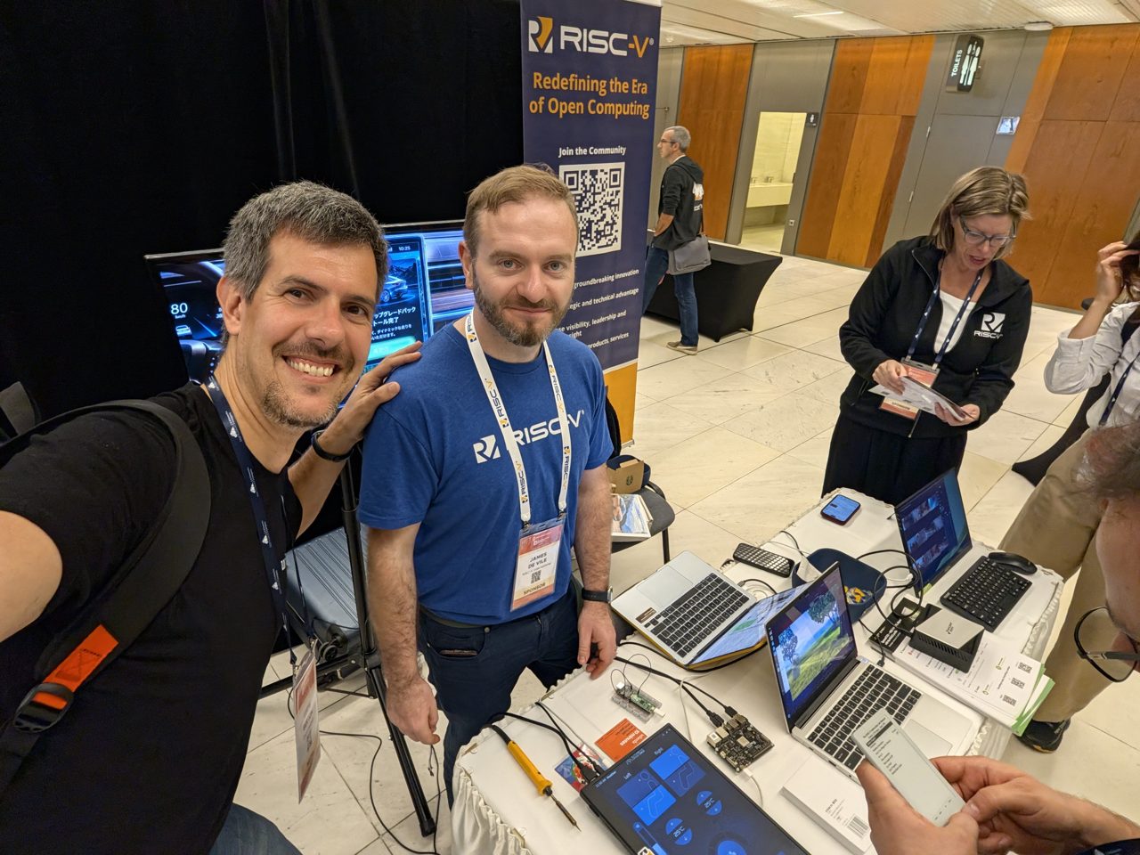 Luca Berton at the RISC-V International booth