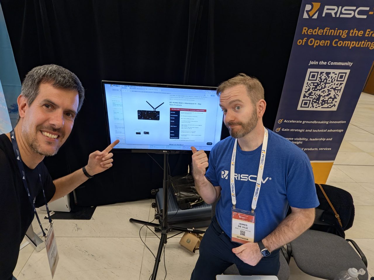 The RISC-V ISA explorer demo at the RISC-V booth