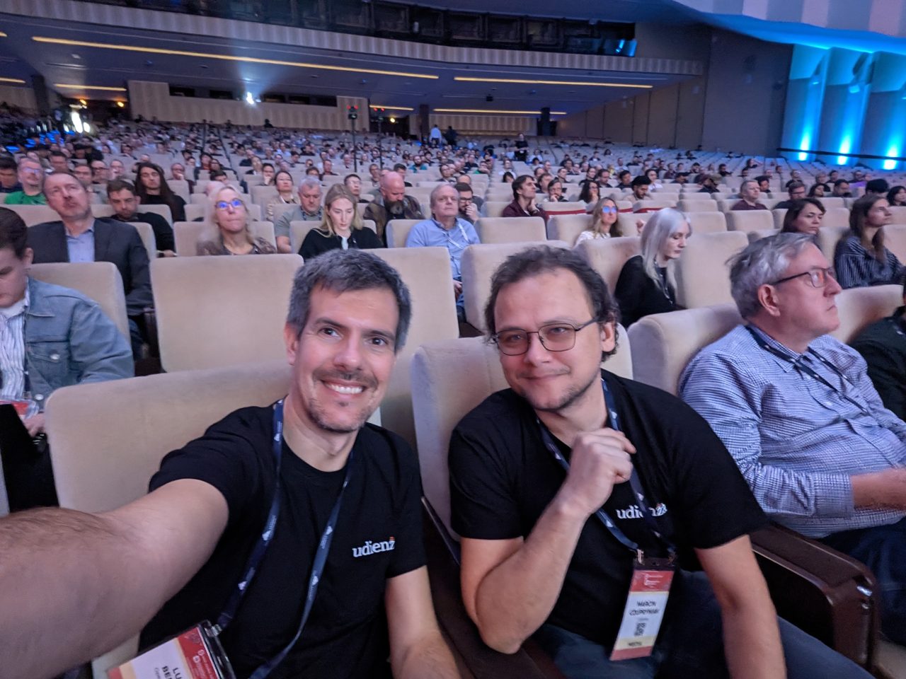 Luca Berton and Marcin Czupryniak in the Congress Hall during the Docsy keynote
