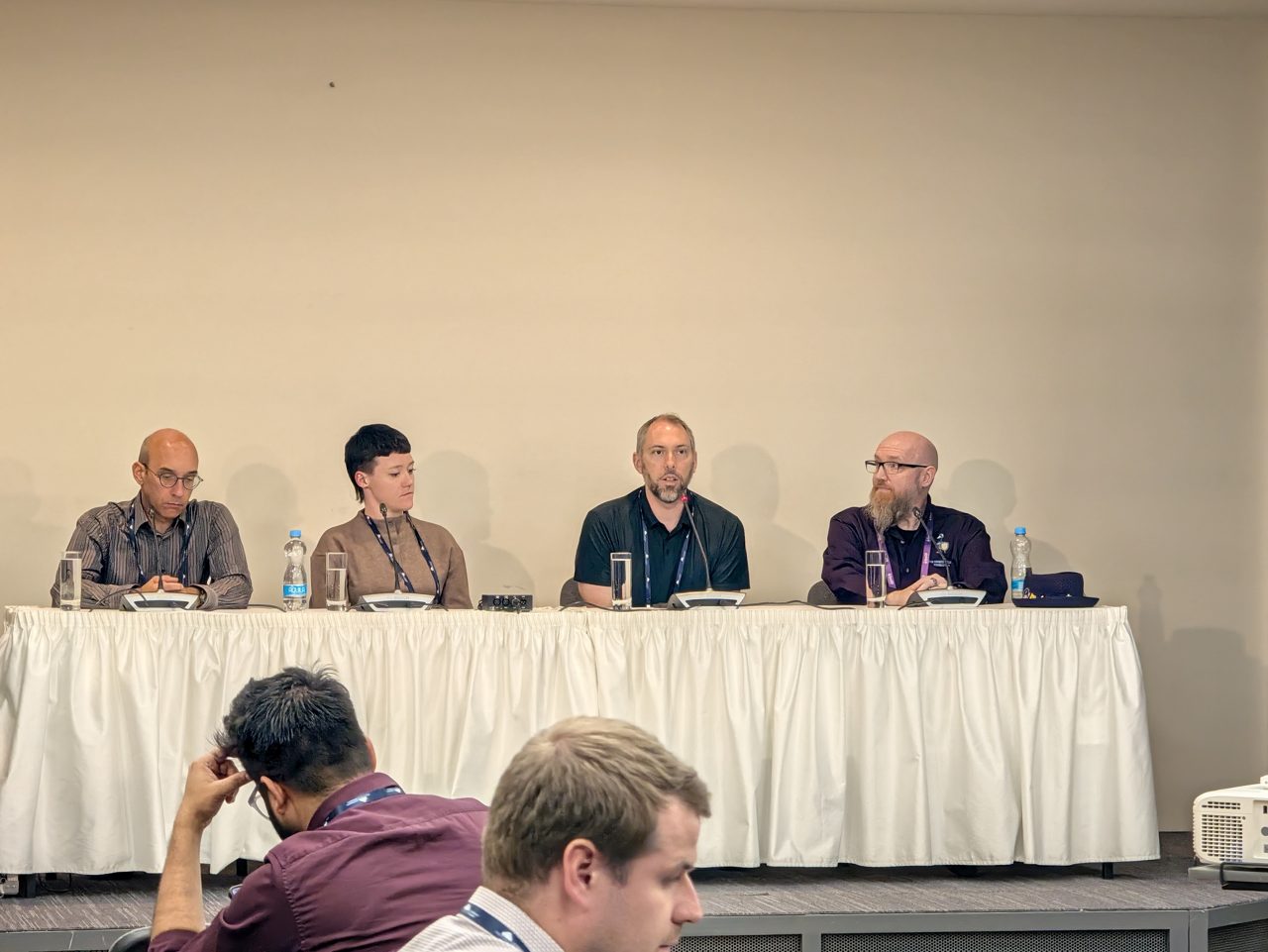 The Who Owns the Stack? panel in the Small Theater