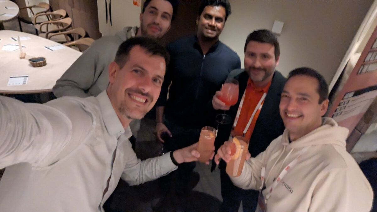 Cheers with fellow platform engineers