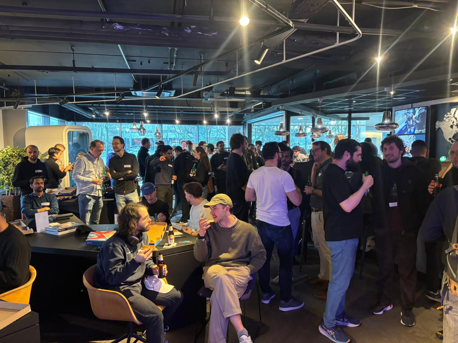 Networking at the meetup venue