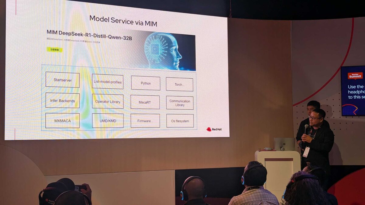 Model Service via MIM — DeepSeek-R1-Distill-Qwen-32B running on MetaX stack