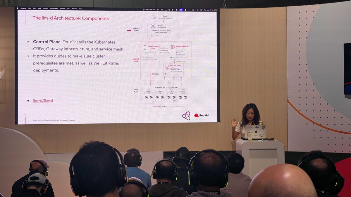 llm-d Control Plane — Kubernetes CRDs, Gateway, service mesh