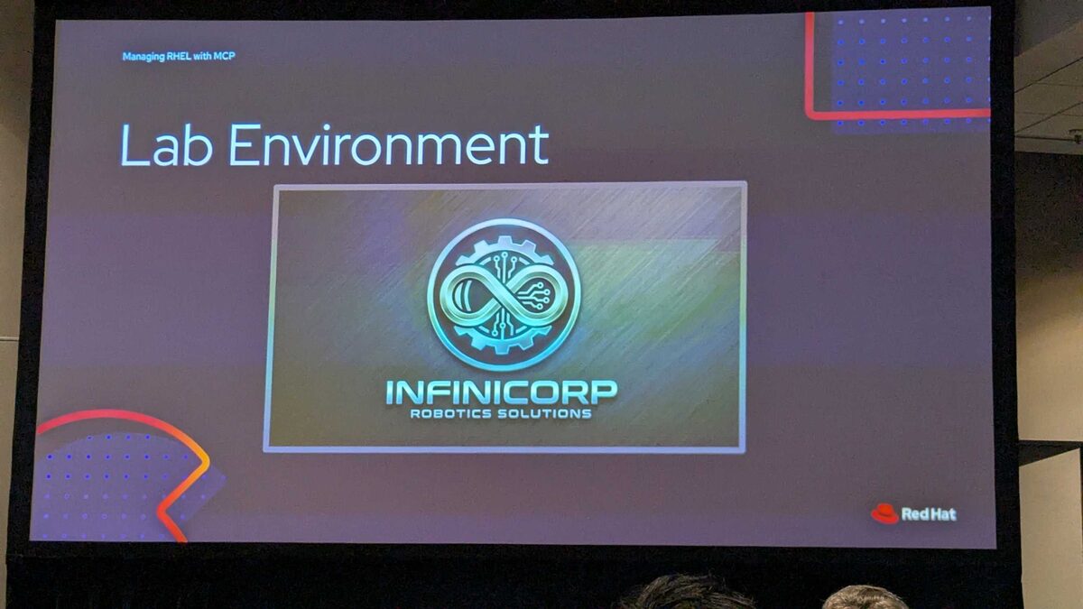 Infinicorp Lab Environment — Robotics Solutions branding
