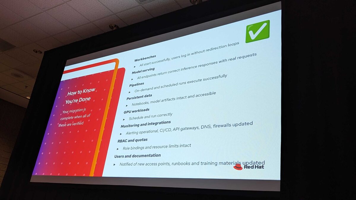 How to know you are done — migration verification checklist