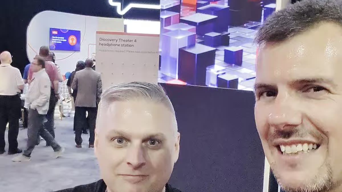 Scott McBrien, Red Hat, talking with Luca Berton about the RHEL roadmap at Red Hat Summit 2026