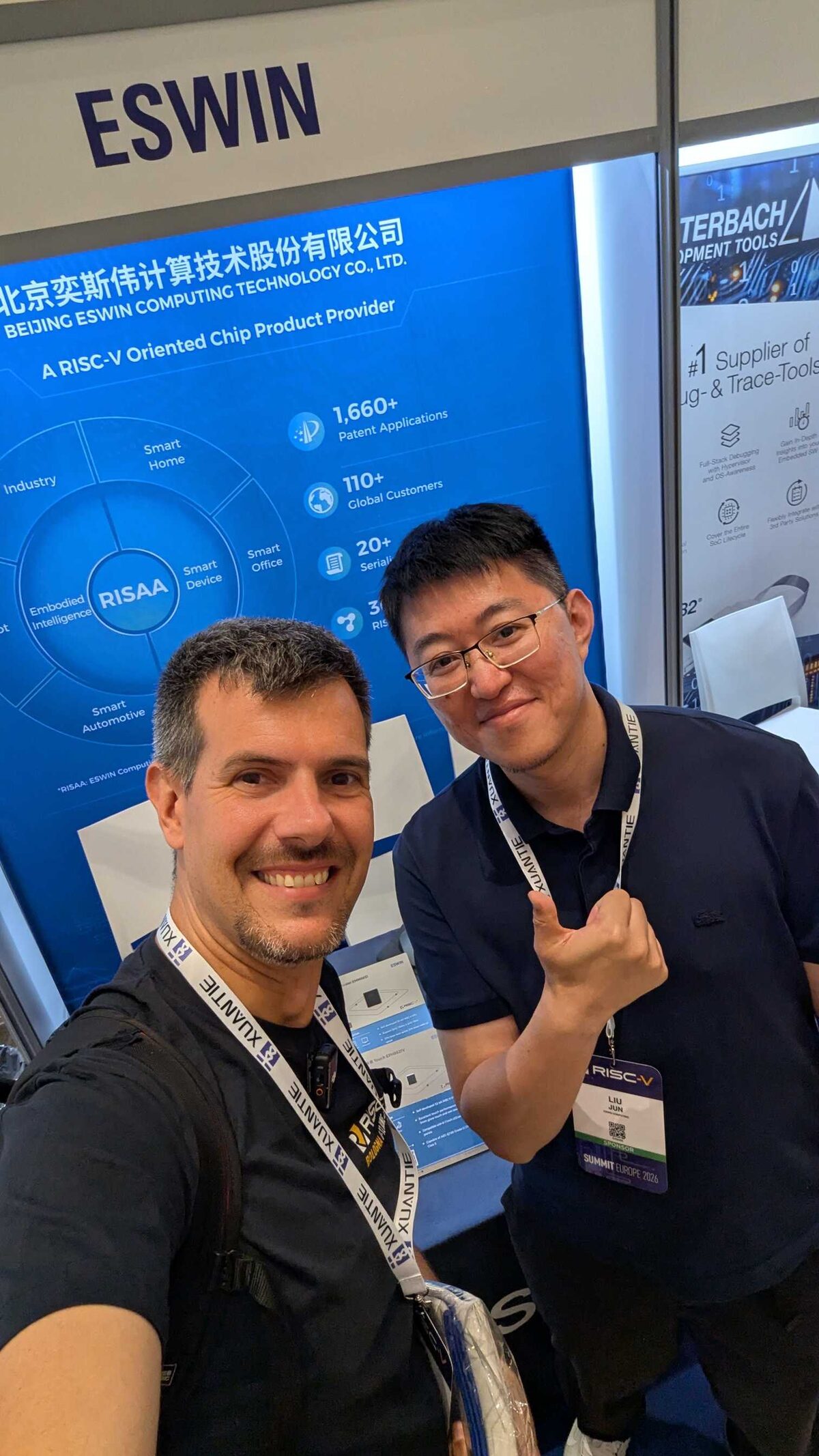 Selfie with Liu Jun at ESWIN booth