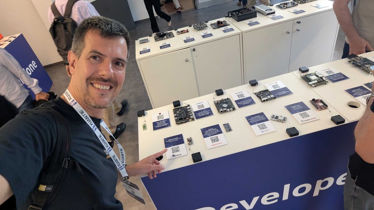 RISC-V developer board showcase table