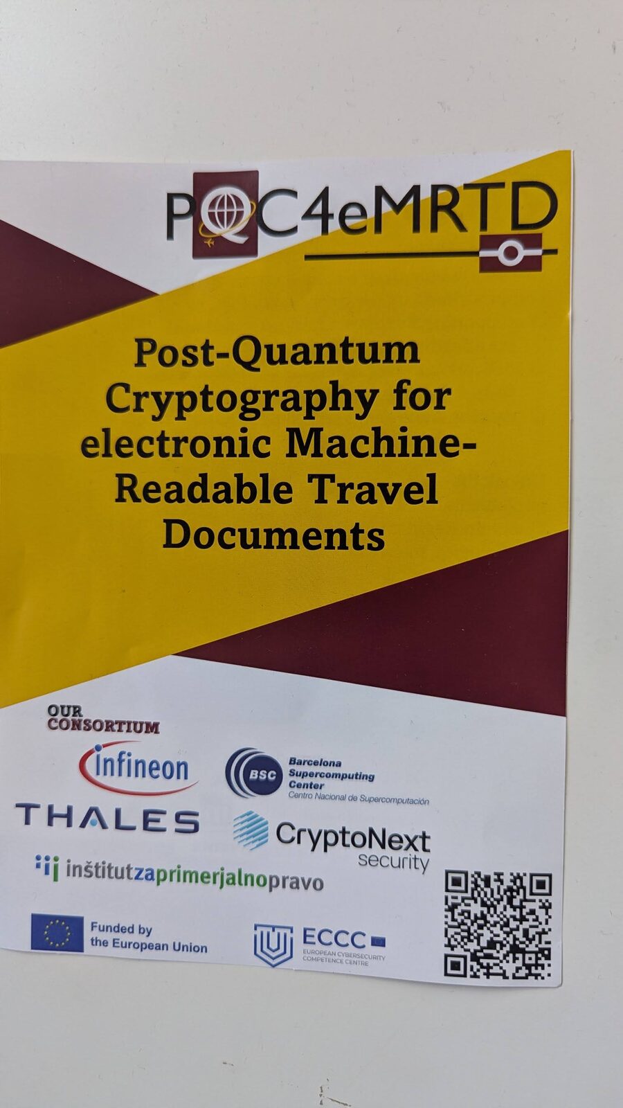 Post-quantum cryptography research poster at RISC-V Summit Europe 2026