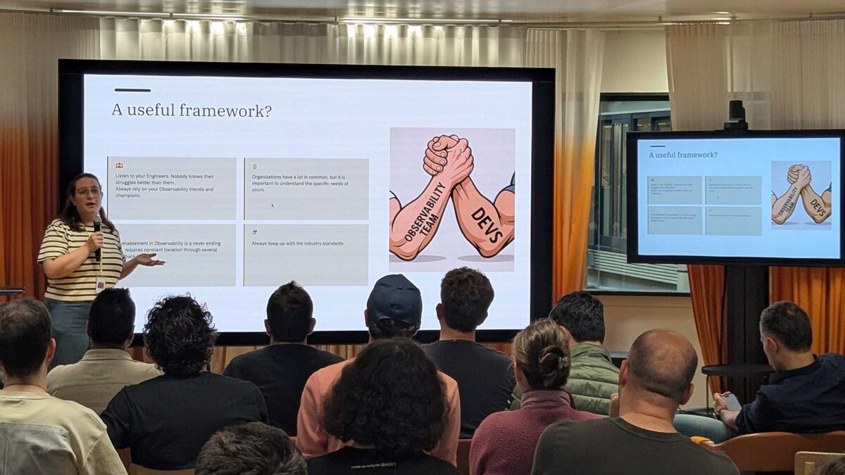 A useful framework — Observability Team vs Devs arm wrestling, collaboration over competition