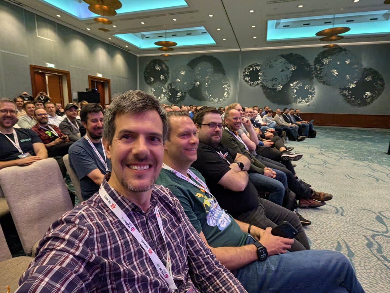 Luca in the audience of the Grand Ballroom with the TalosCon crowd