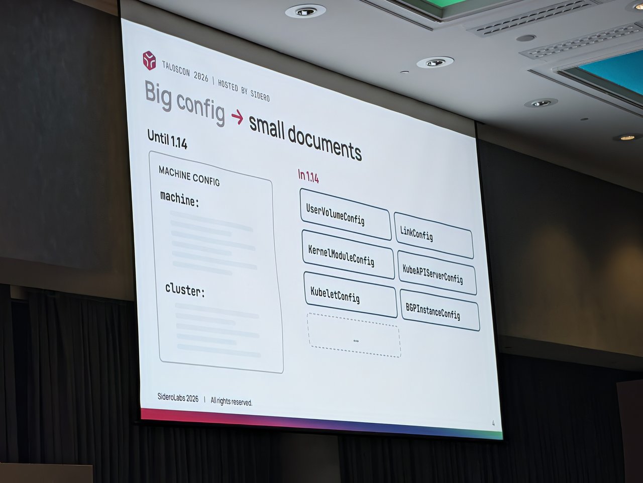 Big config becomes small documents in Talos 1.14