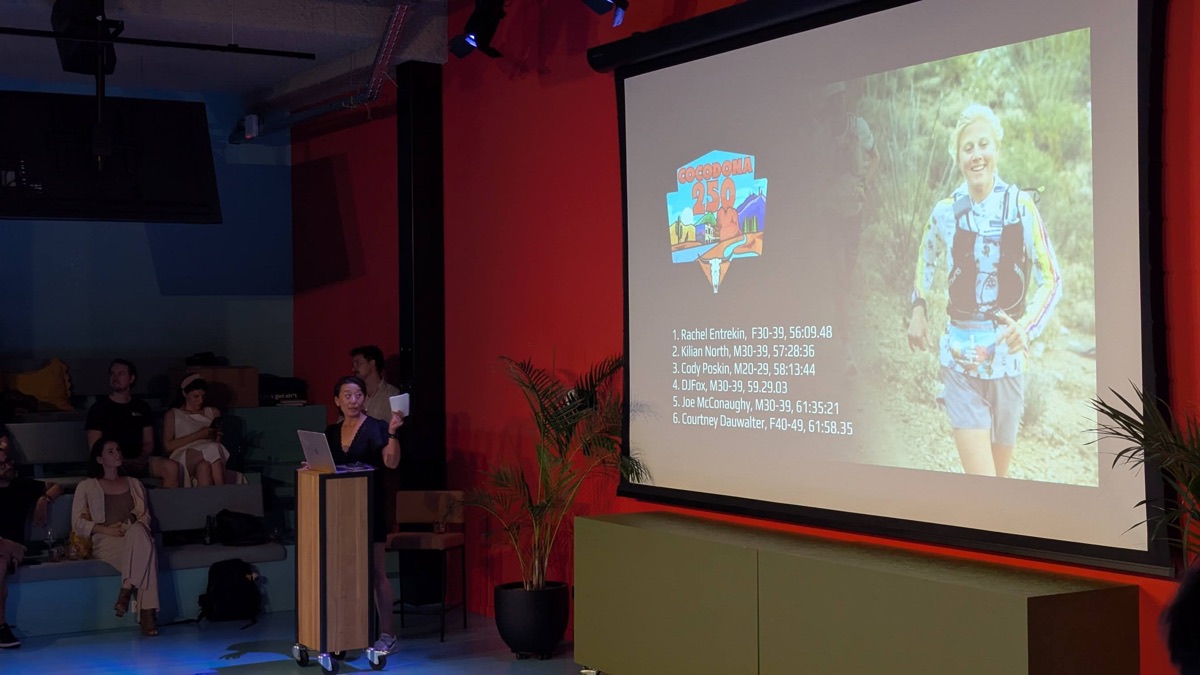 Founder sharing lessons from ultra-endurance racing and failed experiments at Tech Makers Amsterdam
