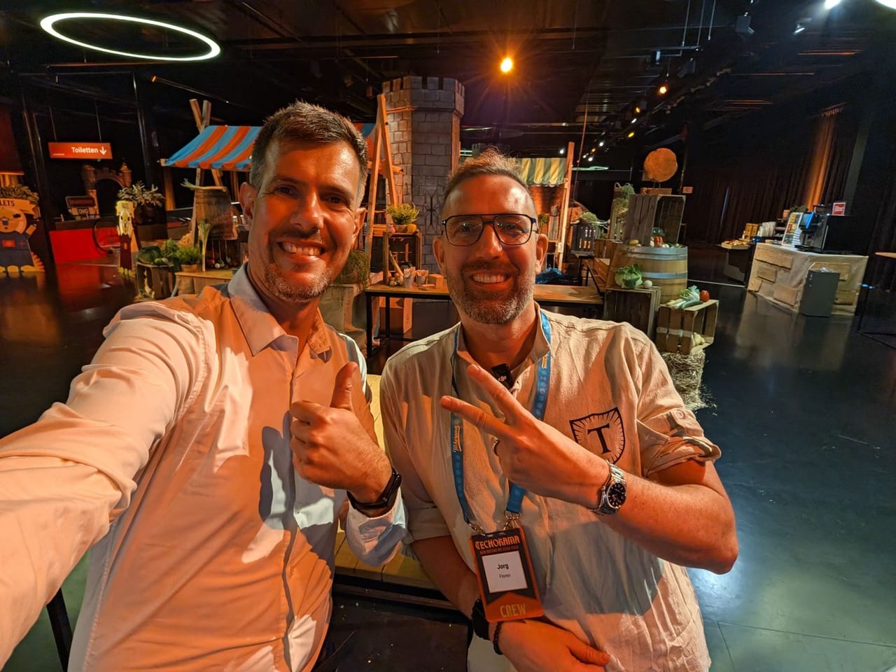 Luca Berton with Jorg Floren of the Techorama crew
