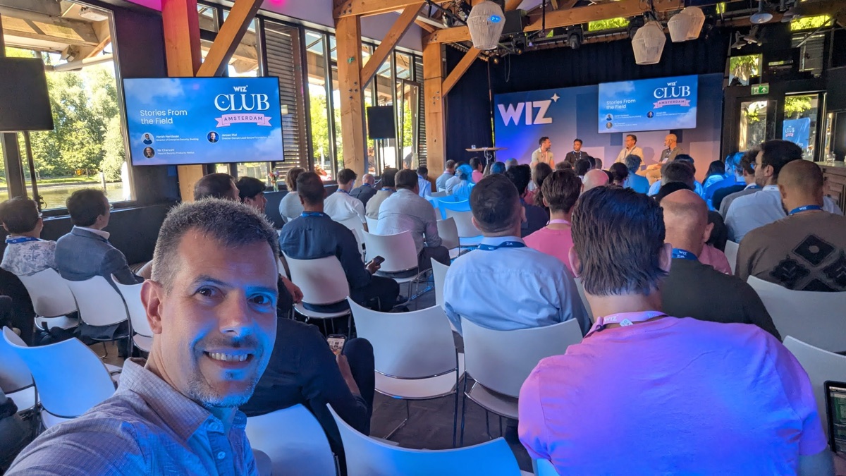 Luca Berton attending the Stories From the Field panel at Wiz Club Amsterdam 2026