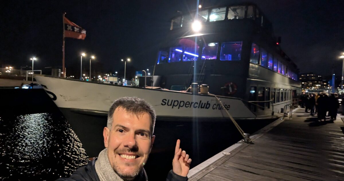 Luca Berton at Superteam NL Launch Event on Solana boat in Amsterdam