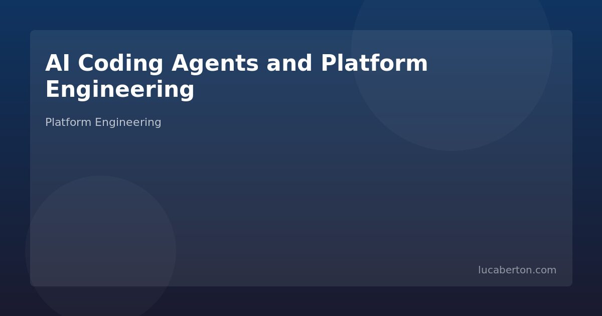 AI coding agents in platform engineering