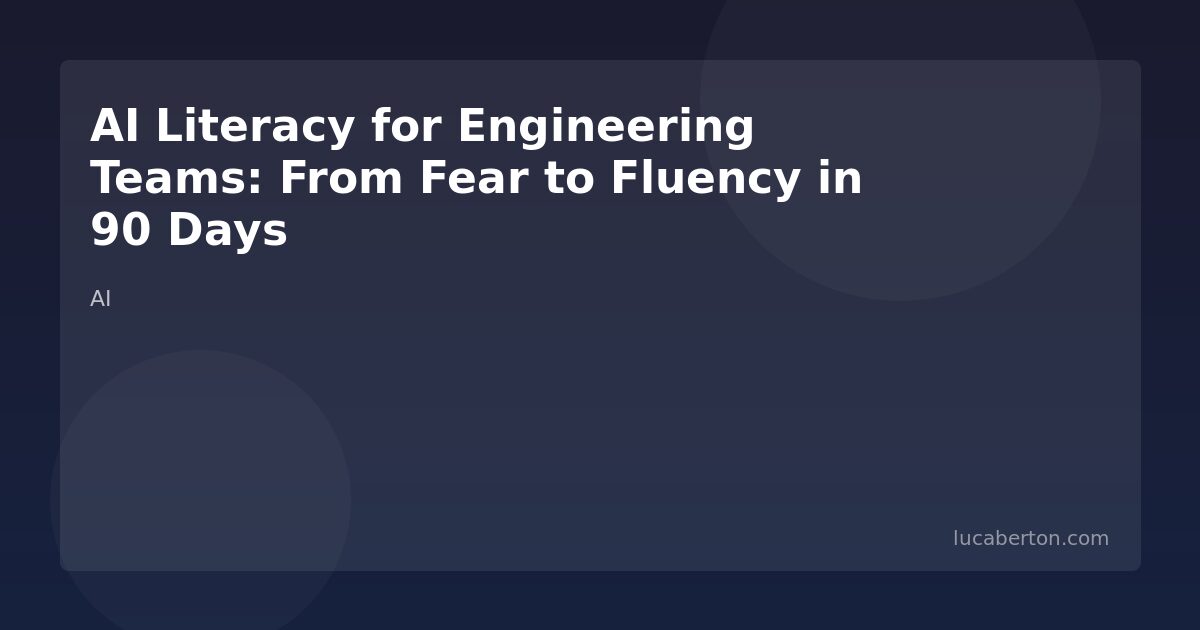 AI Literacy for Engineering Teams