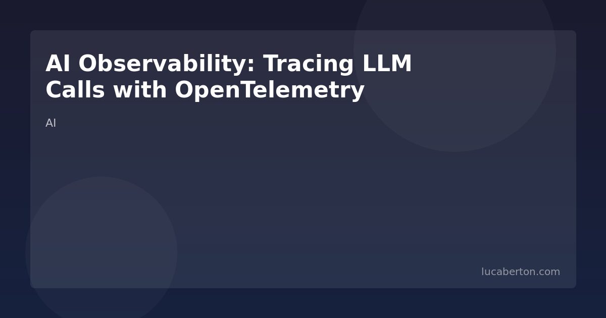 AI observability OpenTelemetry