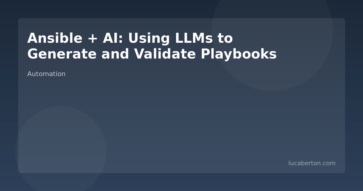 Ansible AI playbook generation