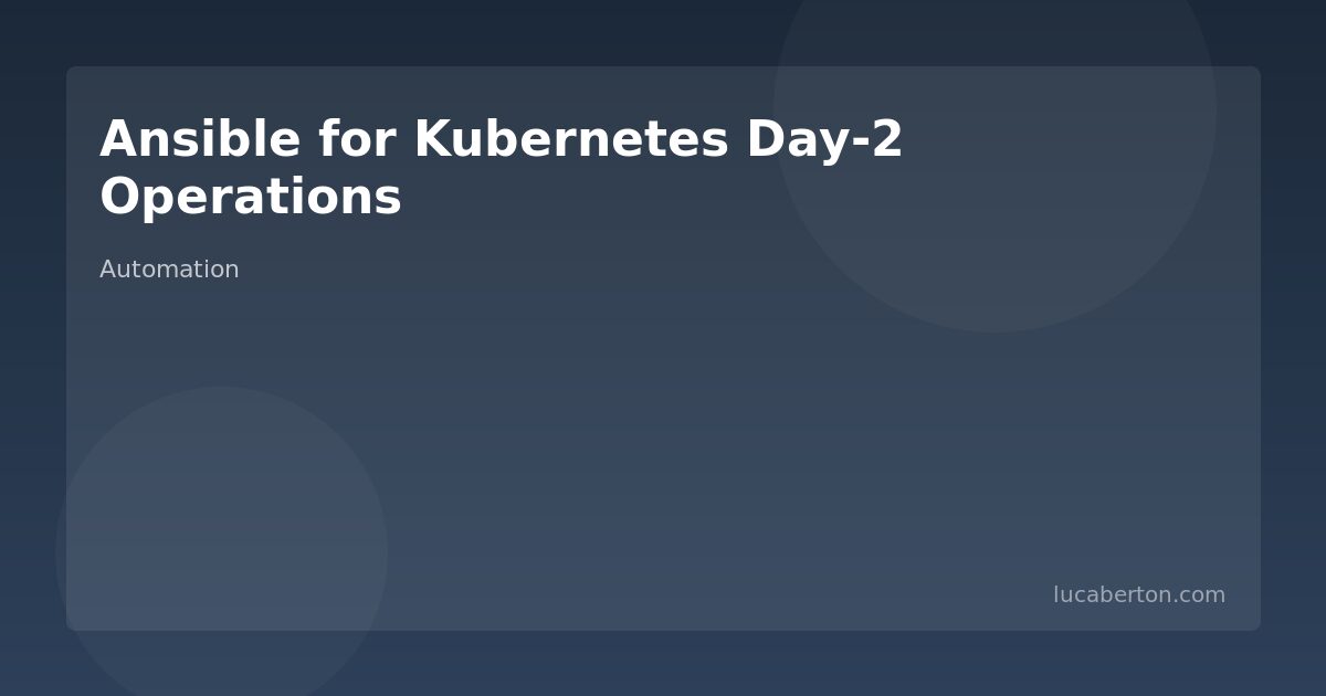 Ansible Kubernetes Operators
