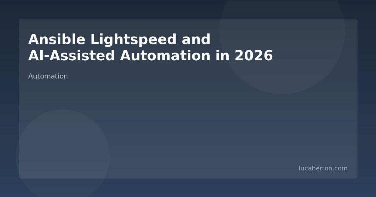 Ansible Lightspeed AI-assisted automation