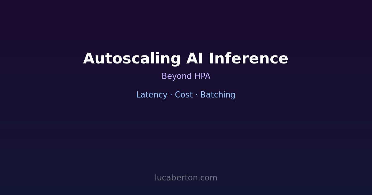 Autoscaling AI inference on Kubernetes — latency, cost, batching trade-offs