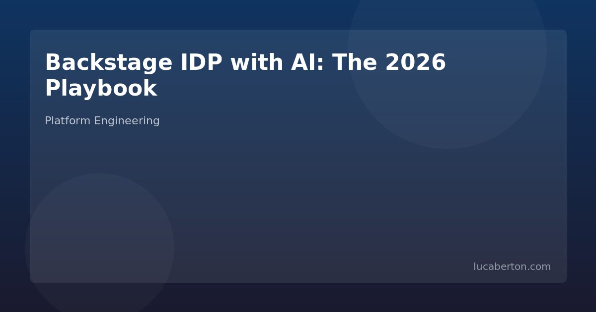 Backstage IDP with AI