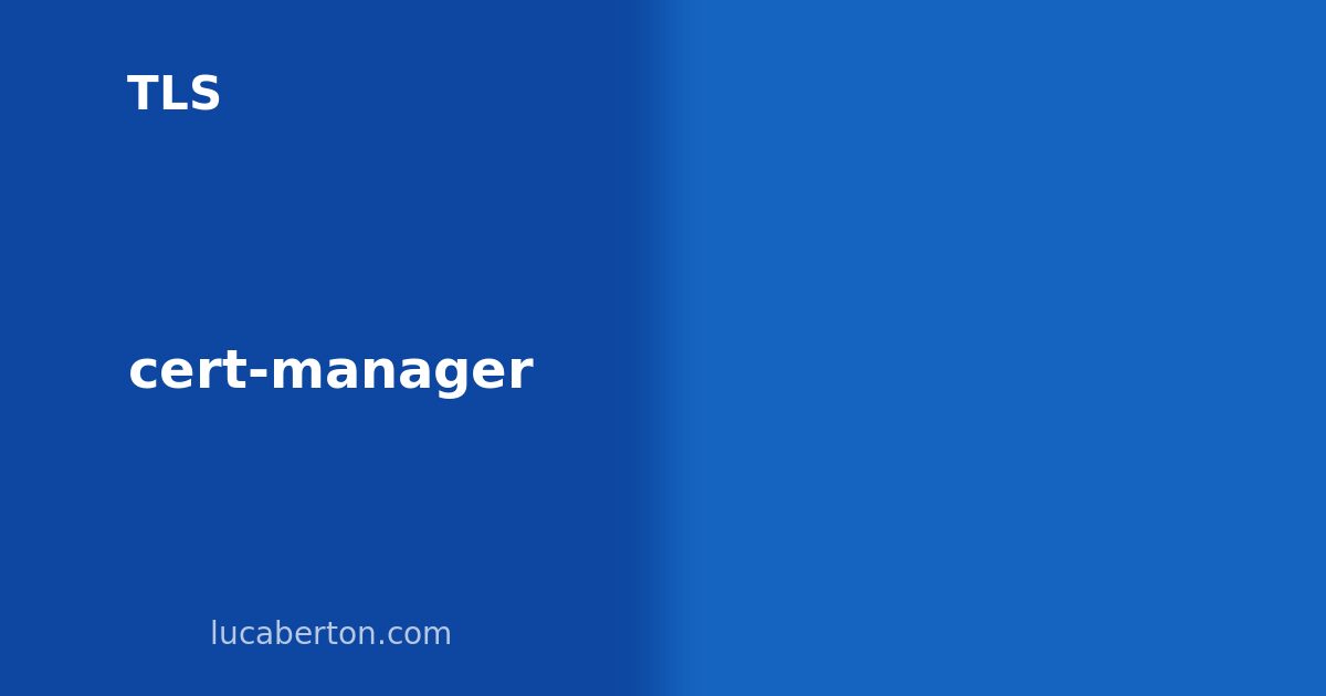 cert-manager: Automate TLS Certificates in Kubernetes
