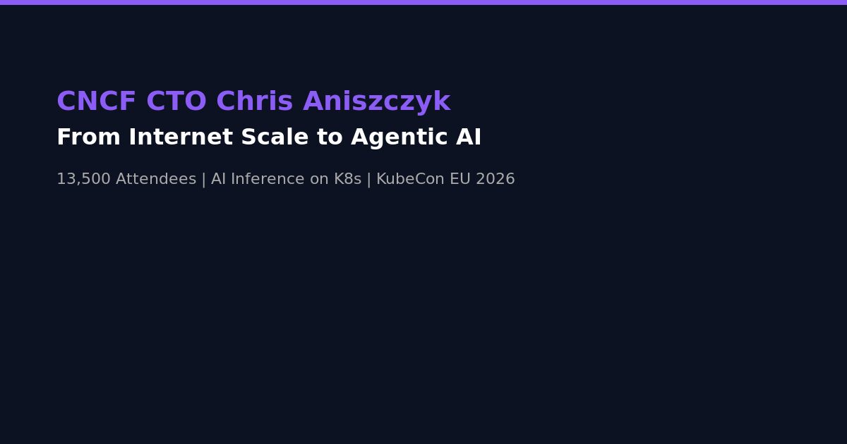 Chris Aniszczyk CNCF CTO KubeCon Europe 2026 Agentic AI Kubernetes