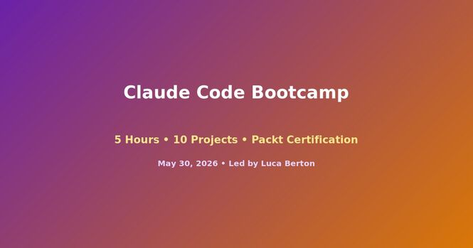 Claude Code Bootcamp — hands-on AI development workshop by Luca Berton