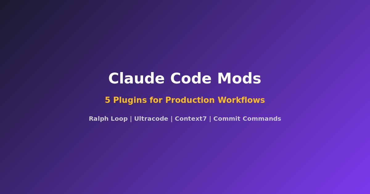 Claude Code mods for production-ready workflows